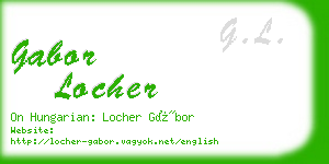 gabor locher business card